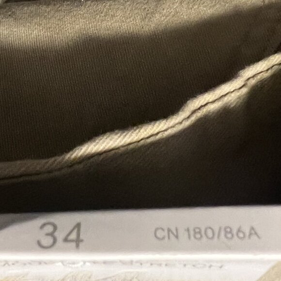 H&M L.O.G.G. Beige Skinny Fit Stretch Pants Men's Size 34 NWT - Picture 6 of 9